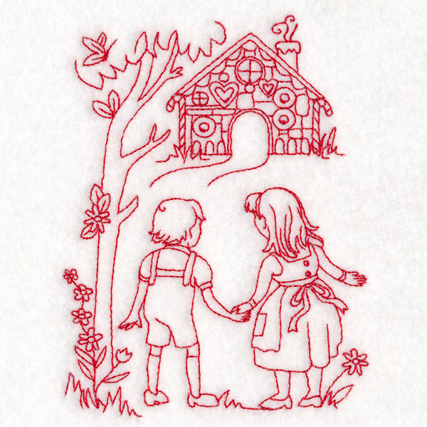 Enchanted Fairy Tale - Hansel and Gretel (Redwork)