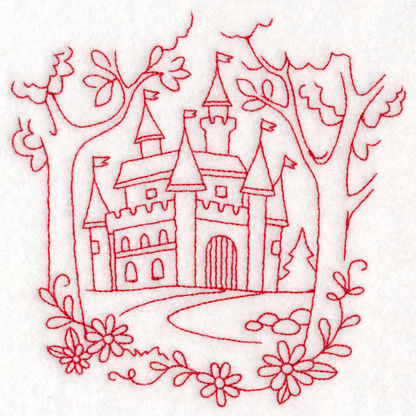 Enchanted Fairy Tale - Castle (Redwork)