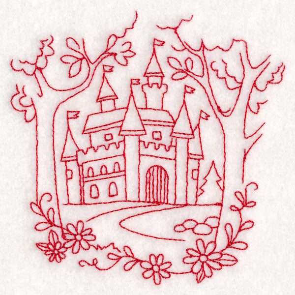 Enchanted Fairy Tale - Castle (Redwork)