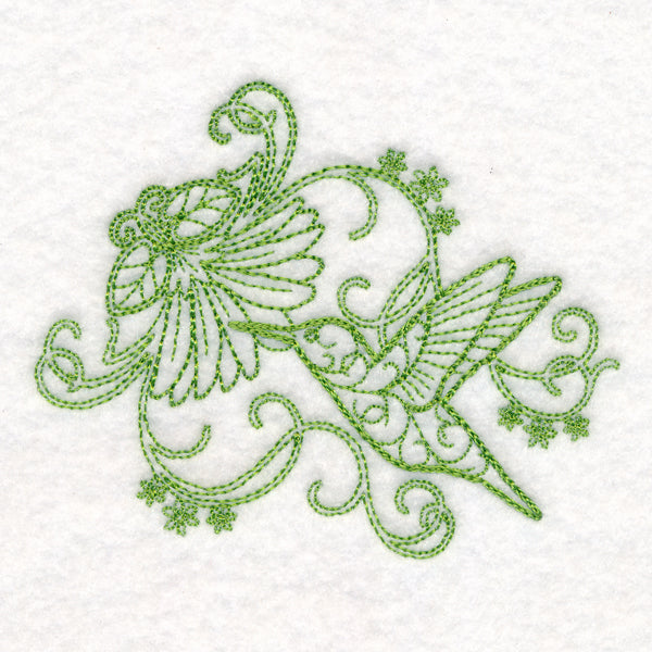 Delicate Hummingbird Doodle (Vintage)