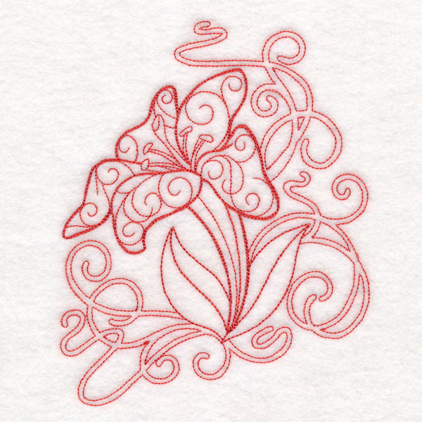 Delicate Lily Doodle (Vintage)