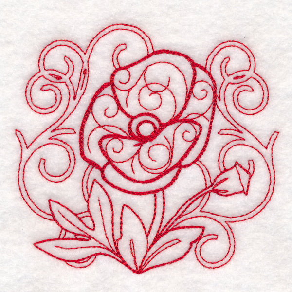Delicate Poppy Doodle (Vintage)