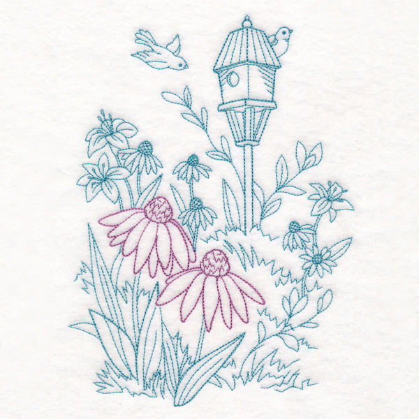 Garden Birdhouse Etching