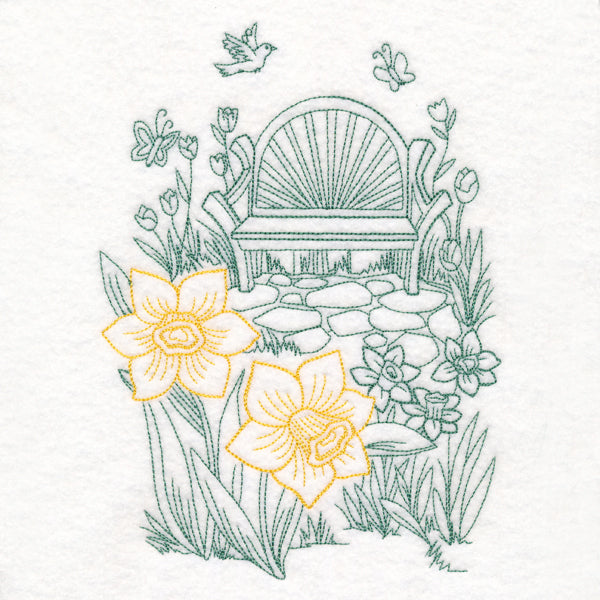 Garden Bench Etching