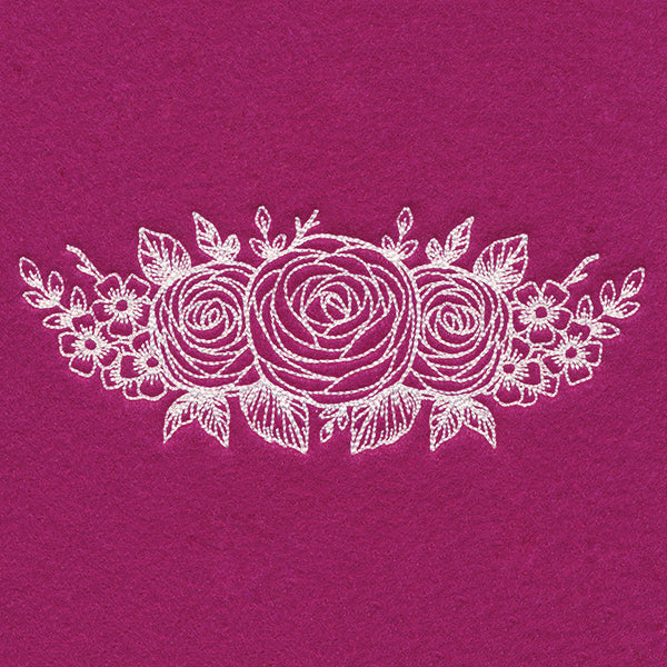 Rosy Garden (Whitework)