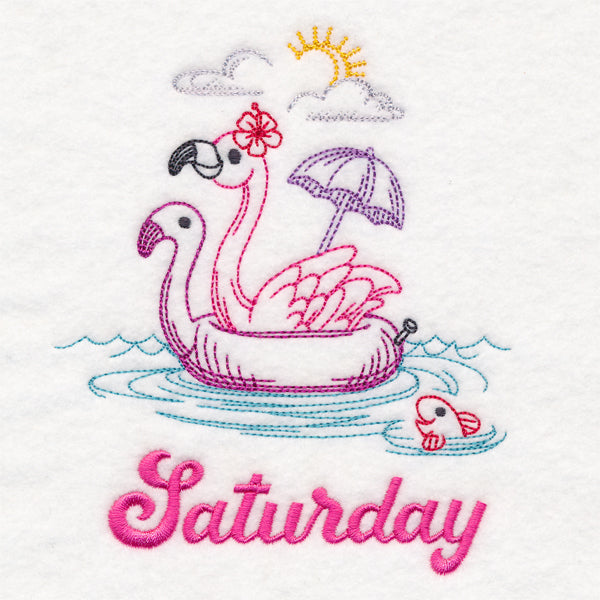 Tropical Flamingo - Saturday (Vintage)