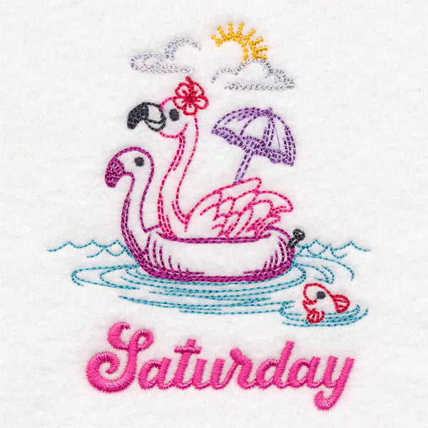 Tropical Flamingo - Saturday (Vintage)