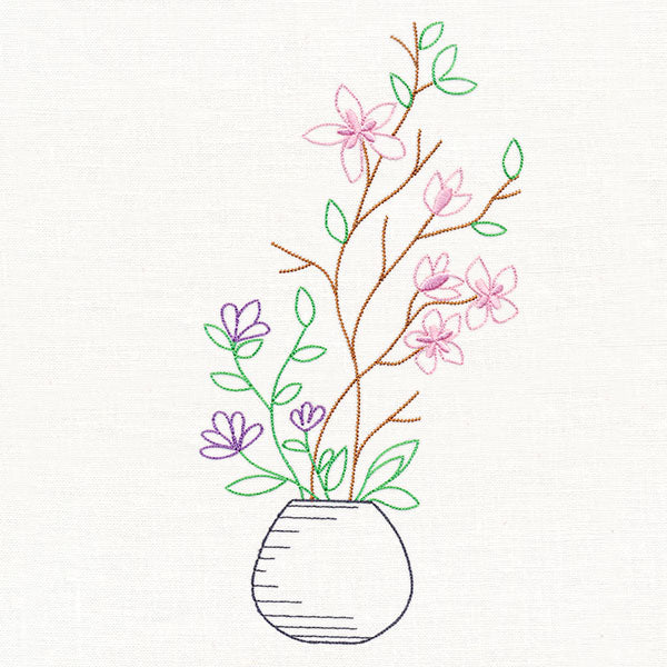 Plum Blossom Ikebana (Vintage)