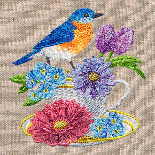 Bluebird and Blooming Tea