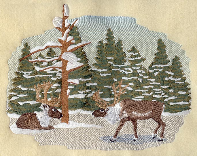 Reindeer Pair Scene