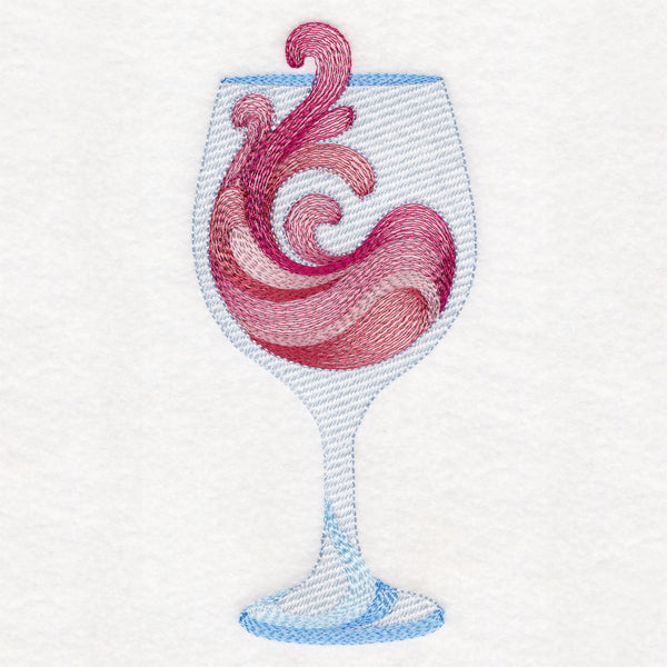 Wild Wave Wine Glass