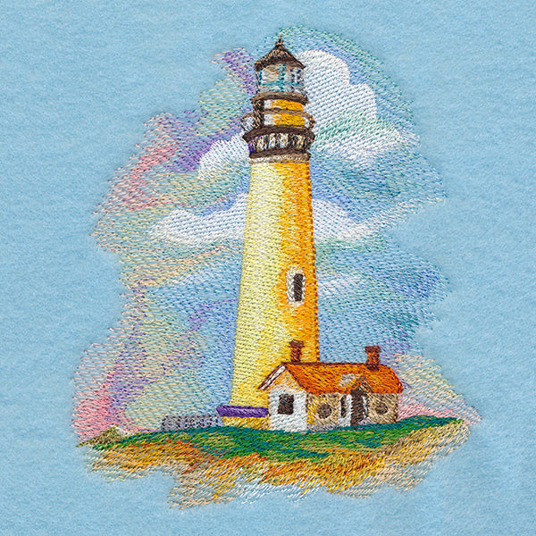 Seaside Lighthouse in Watercolor