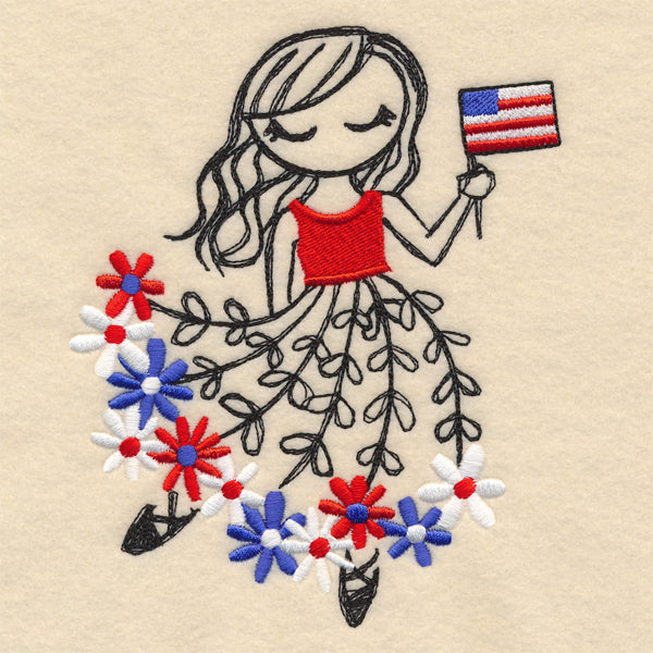 Red, White, & Bloom Ballerina