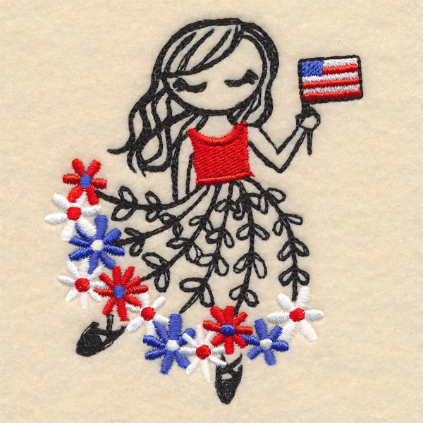 Red, White, & Bloom Ballerina
