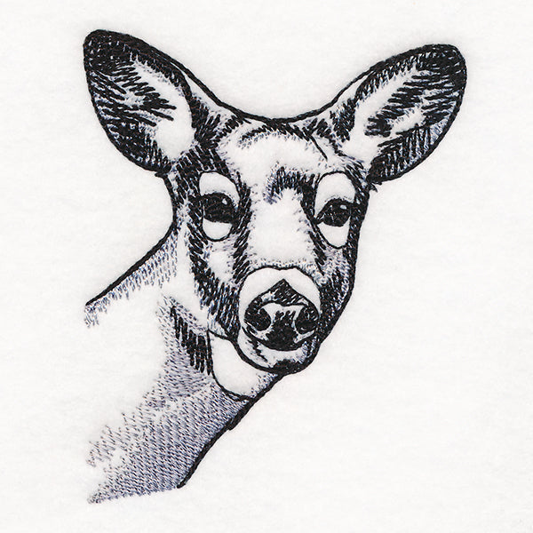 Peeking Deer Etching