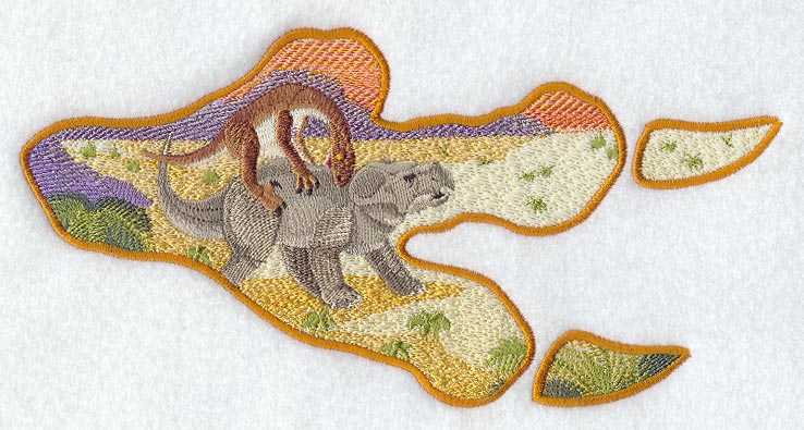 Dinosaur Track Scene