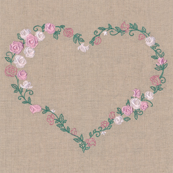 Delicate Rose Heart Wreath