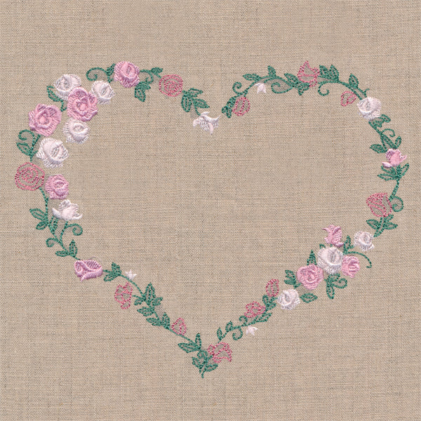 Delicate Rose Heart Wreath