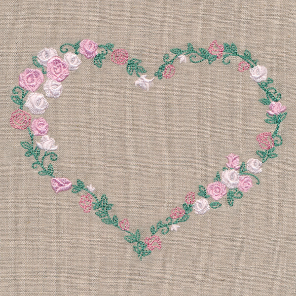 Delicate Rose Heart Wreath