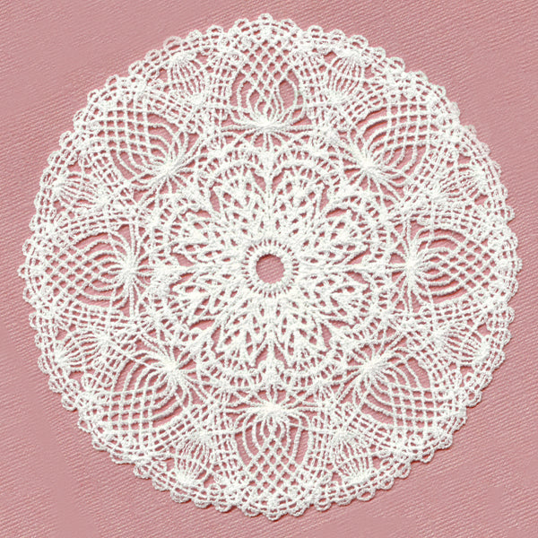 Lotus Bouquet Doily (Battenburg Lace)