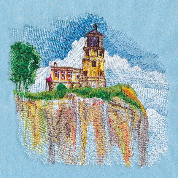 Split Rock Lighthouse in Watercolor (Minnesota)