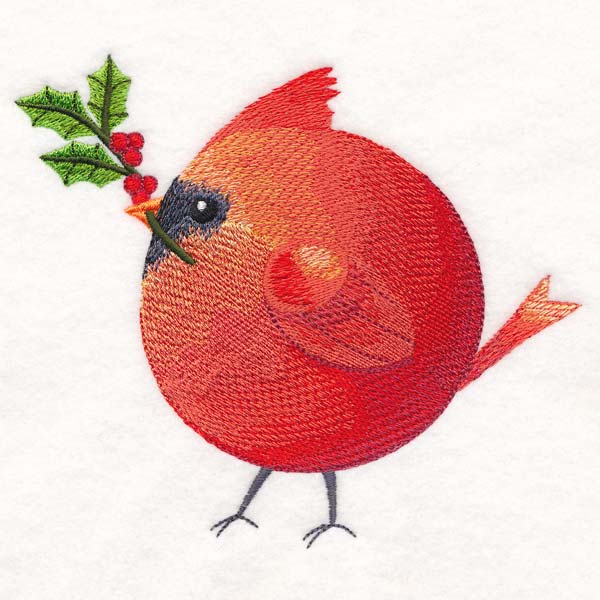 Roly-Poly Christmas Cardinal
