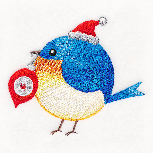 Roly-Poly Christmas Blue Bird