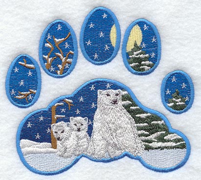 Polar Bear Track Scene