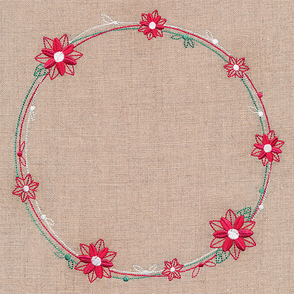 Delicate Poinsettia Wreath