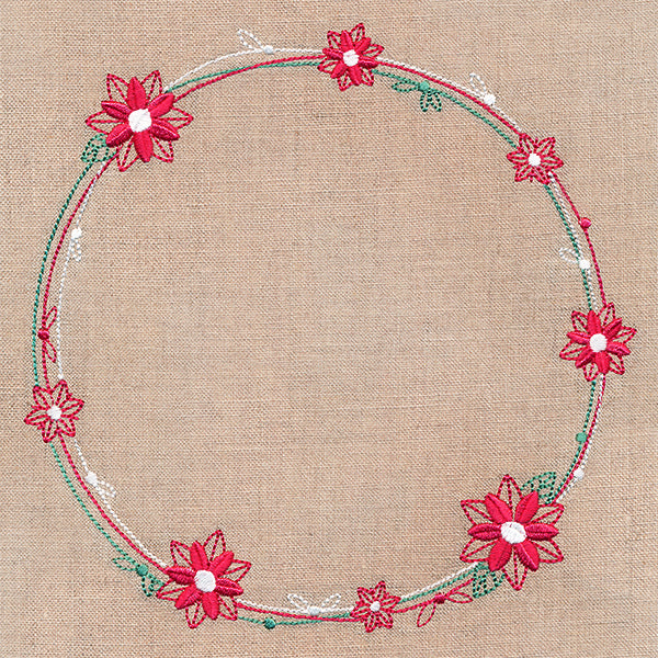 Delicate Poinsettia Wreath