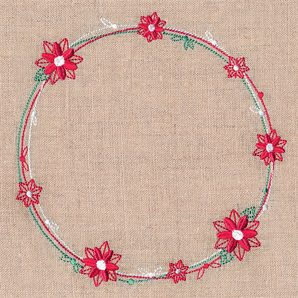 Delicate Poinsettia Wreath
