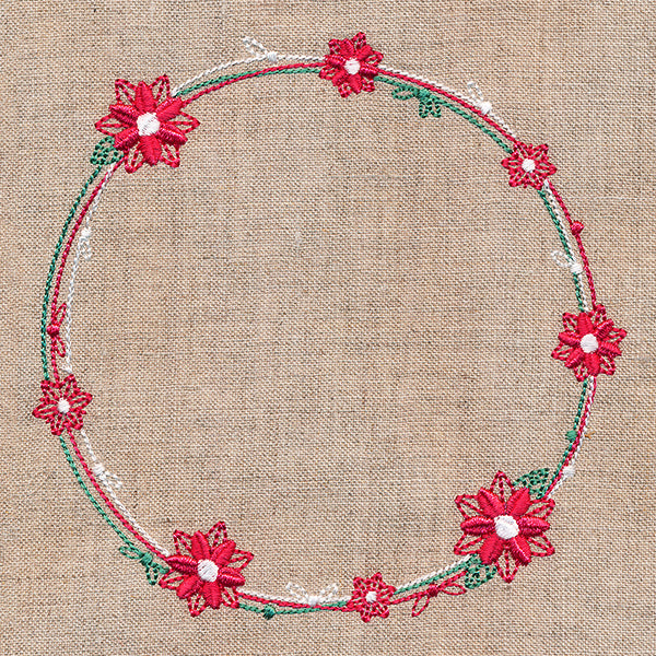 Delicate Poinsettia Wreath