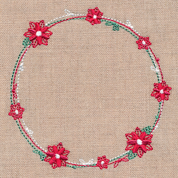 Delicate Poinsettia Wreath