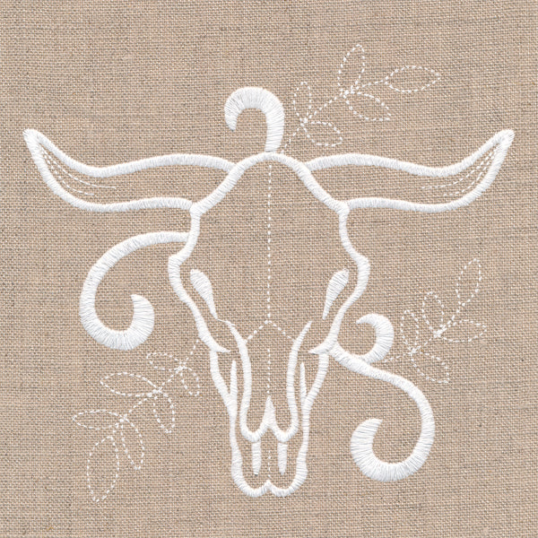 Rustic Steer Skull Accent