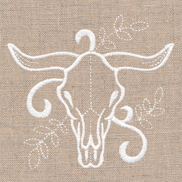 Rustic Steer Skull Accent