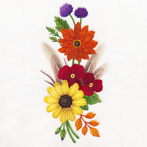 Feathered Autumn Flower Spray