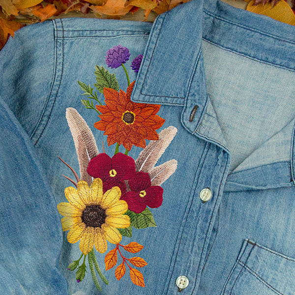 Feathered Autumn Flower Spray