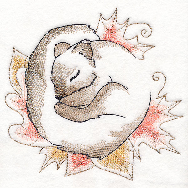 Soft Sleepy Autumn Squirrel