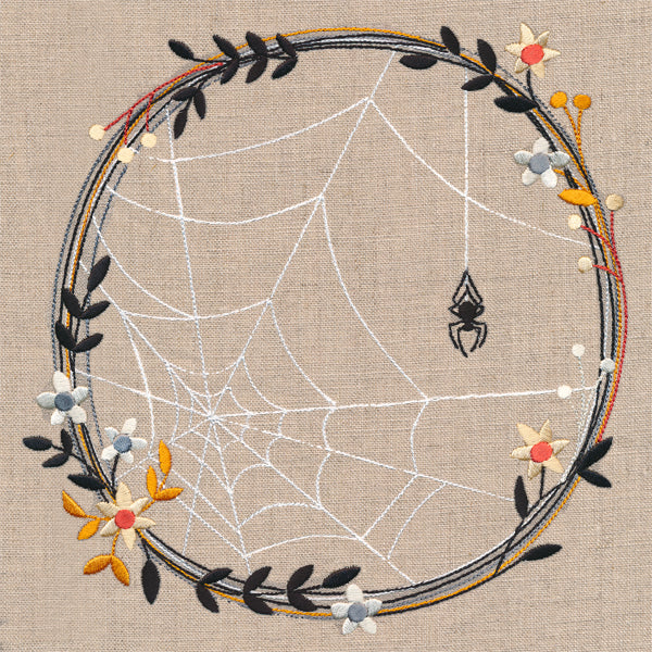 Homespun Web Wildflower Wreath