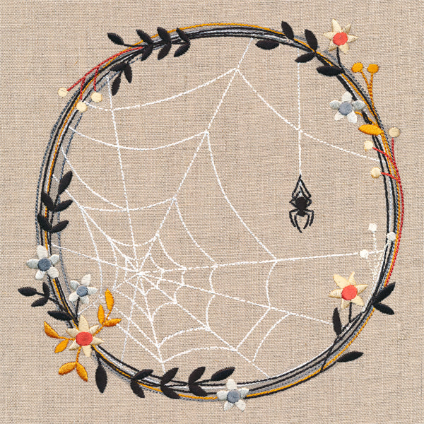 Homespun Web Wildflower Wreath