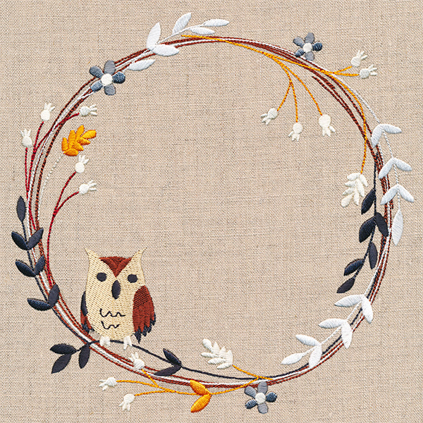 Harvest Owl Wildflower Wreath