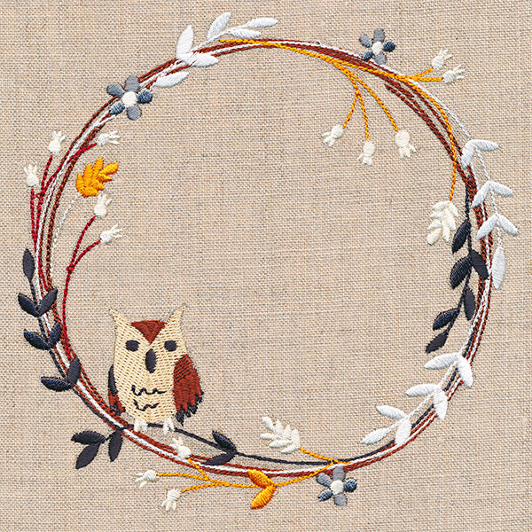 Harvest Owl Wildflower Wreath