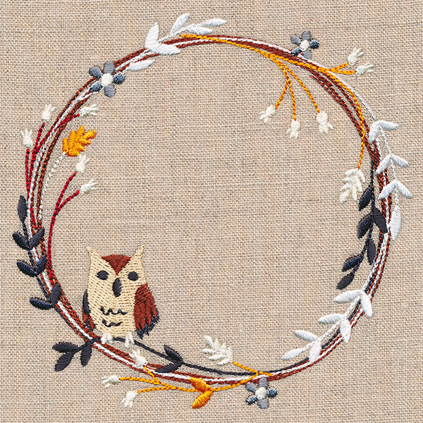 Harvest Owl Wildflower Wreath