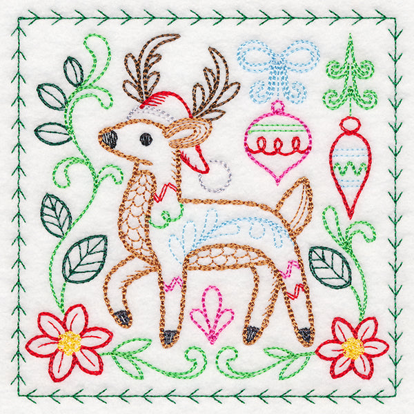 Charming Woodland Christmas - Deer (Vintage)