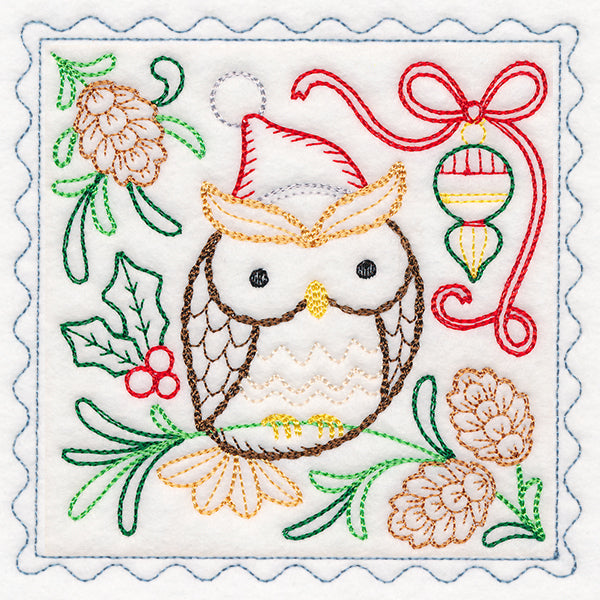 Charming Woodland Christmas - Owl (Vintage)