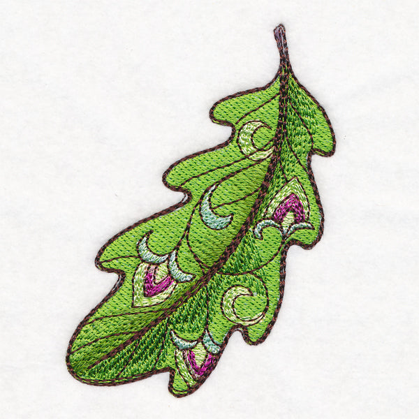 Autumn Jacobean Accent - Oak Leaf