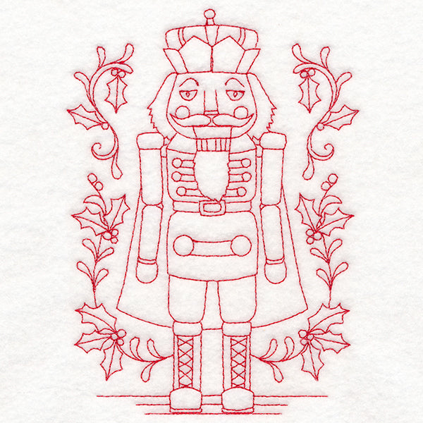 Home for Christmas - Nutcracker (Redwork)