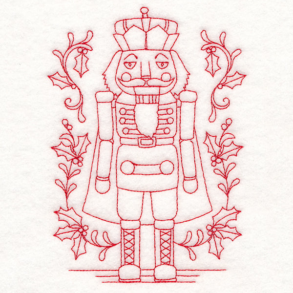 Home for Christmas - Nutcracker (Redwork)