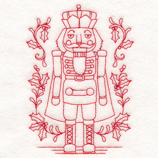 Home for Christmas - Nutcracker (Redwork)