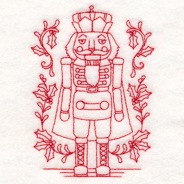 Home for Christmas - Nutcracker (Redwork)